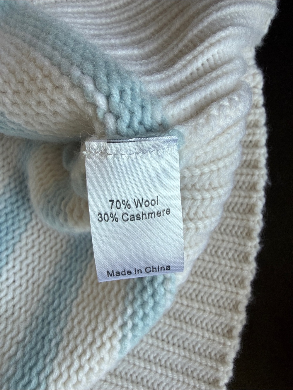 La Ligne Marin Sweater Size XL STRIPED CREAM/PERIWINKLE - Picture 10 of 11